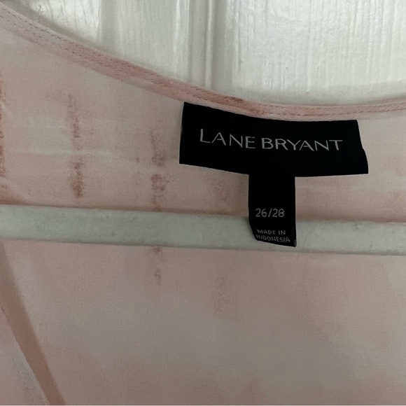 LANE BRYANT PINK TYE-DYE BATHING SUIT COVER-UP BLOUSE W/ADJUSTABLE WAIST 26/28 - Picture 9 of 9